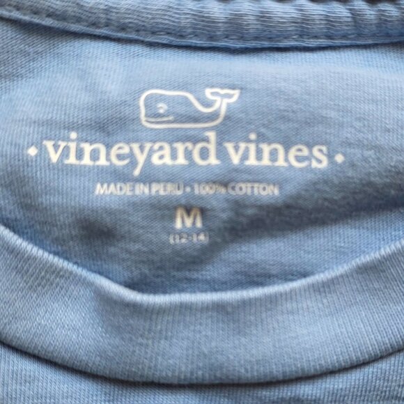 VINEYARD VINES Boy's Long Sleeve T-Shirt | Medium | Light Blue Whale Cotton Tee - Picture 3 of 6
